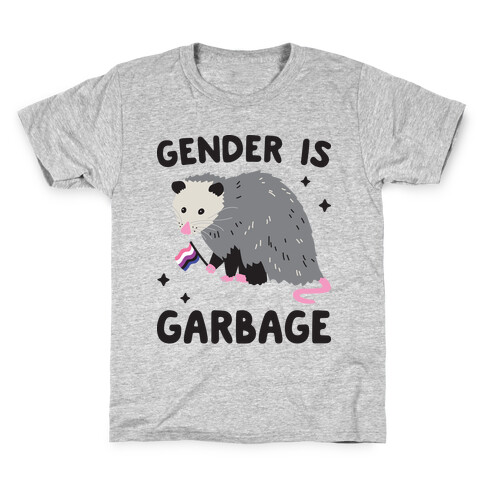 Gender Is Garbage Gender Fluid Opossum Kids T-Shirt
