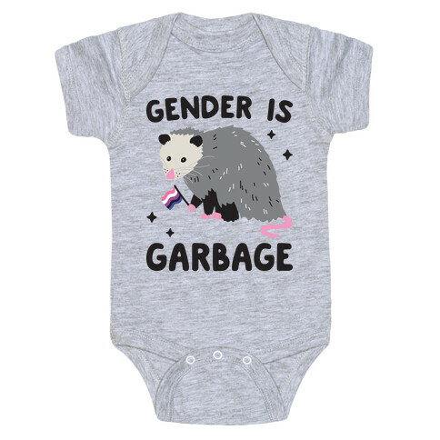 Gender Is Garbage Gender Fluid Opossum Baby One-Piece