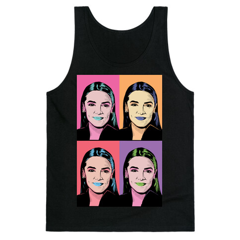 Alexandria Ocasio-Cortez Pop Art Parody Tank Top