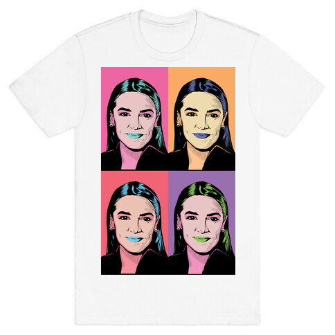 Alexandria Ocasio-Cortez Pop Art Parody T-Shirt