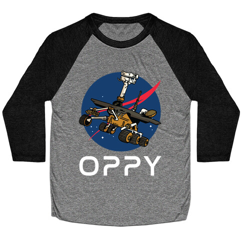 Oppy Nasa Parody Logo Baseball Tee