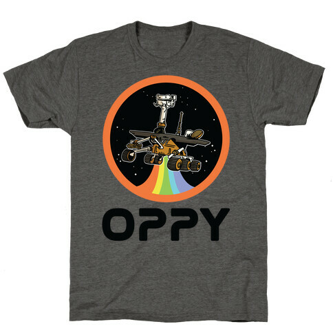 Oppy Nasa Parody Vintage Logo T-Shirt