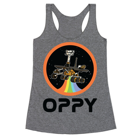 Oppy Nasa Parody Vintage Logo Racerback Tank Top