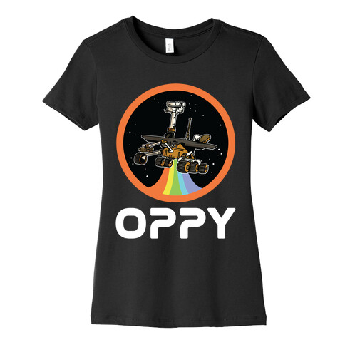 Oppy Nasa Parody Vintage Logo Womens T-Shirt