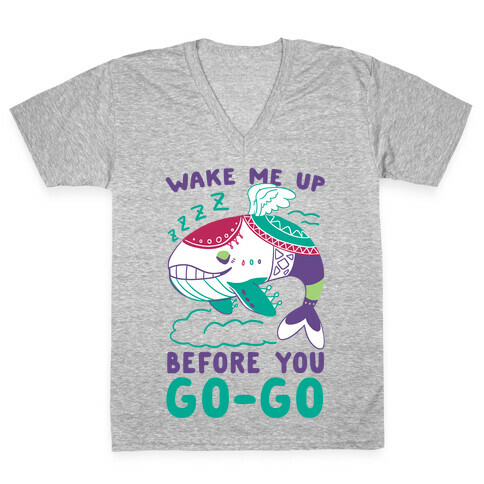 Wake Me Up Before You Go-Go - Wind Fish V-Neck Tee Shirt