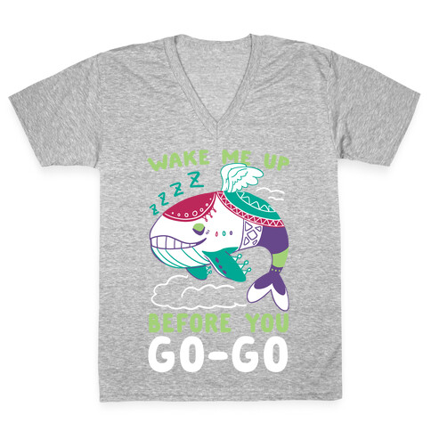 Wake Me Up Before You Go-Go - Wind Fish V-Neck Tee Shirt