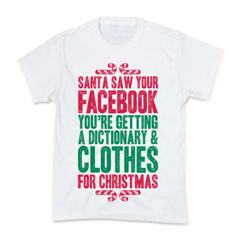 Santa Saw Your Facebook Kids T-Shirt