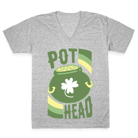 Pot Head - Pot of Gold V-Neck Tee Shirt