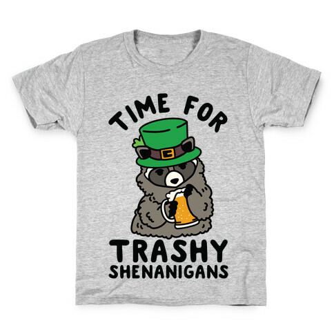 Time For Trashy Shenanigans Racoon Kids T-Shirt