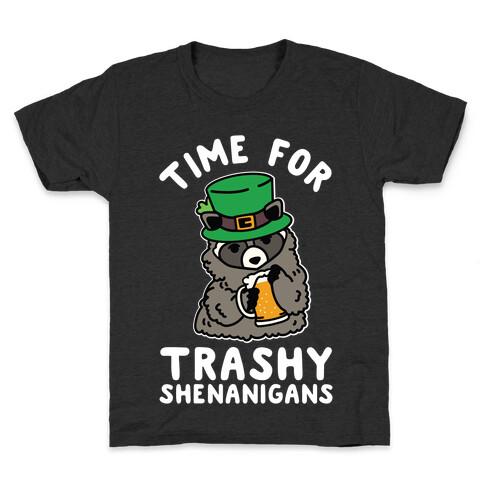 Time For Trashy Shenanigans Racoon Kids T-Shirt