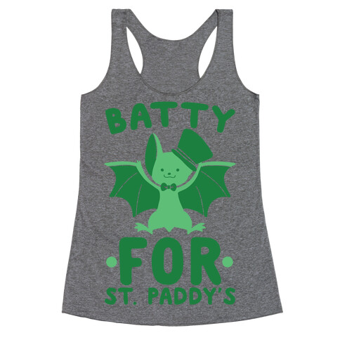 Batty for St. Paddy's Racerback Tank Top