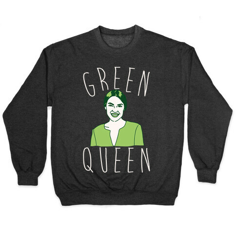 Green Queen AOC White Print Pullover