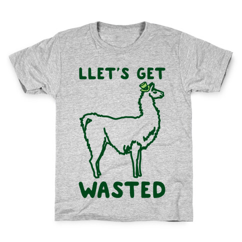 Llet's Get Wasted St. Patrick's Day Llama Parody Kids T-Shirt