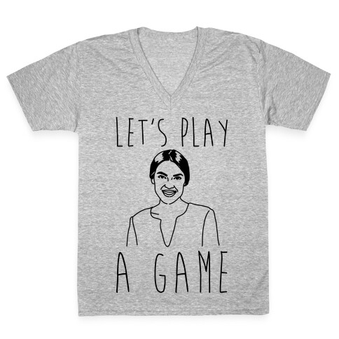 Let's Play A Game AOC V-Neck Tee Shirt