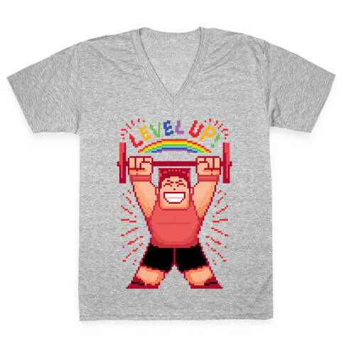 Level Up!  V-Neck Tee Shirt