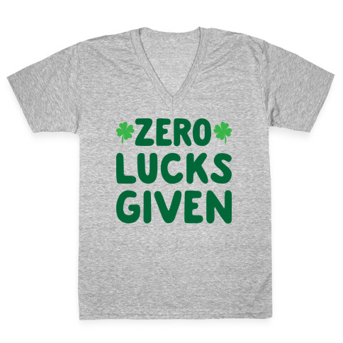 Zero Lucks Given V-Neck Tee Shirt