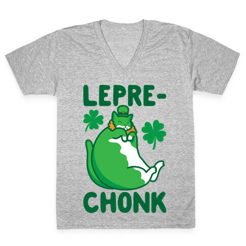 LepreCHONK Cat V-Neck Tee Shirt