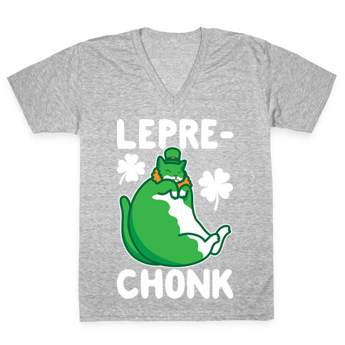 LepreCHONK Cat V-Neck Tee Shirt