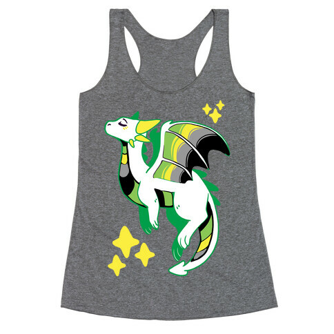 Aromantic Pride Dragon Racerback Tank Top