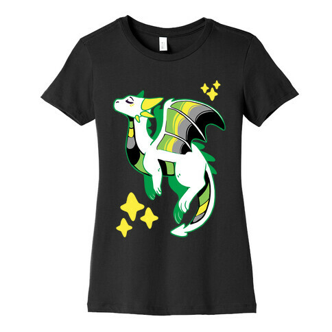 Aromantic Pride Dragon Womens T-Shirt