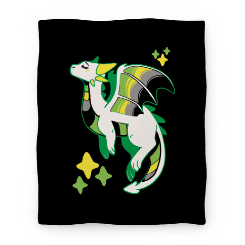 Aromantic Pride Dragon Blanket