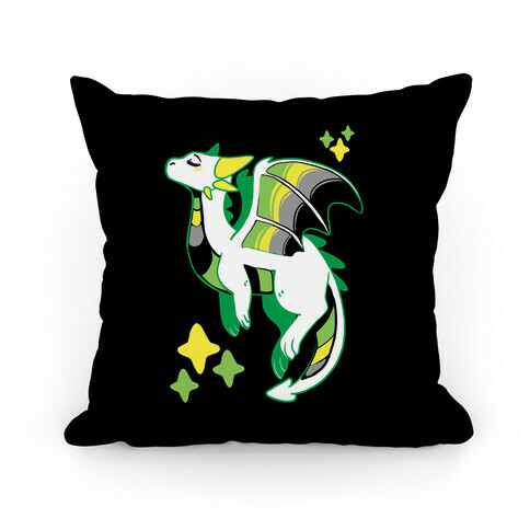 Aromantic Pride Dragon Pillow