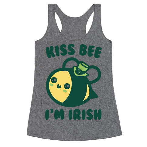 Kiss Bee I'm Irish Parody Racerback Tank Top