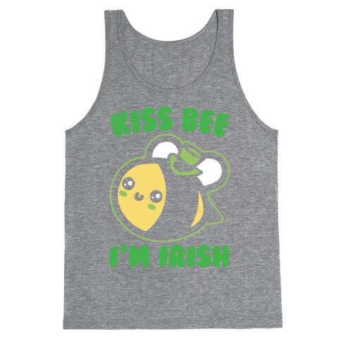 Kiss Bee I'm Irish Parody White Print Tank Top