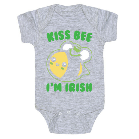 Kiss Bee I'm Irish Parody White Print Baby One-Piece