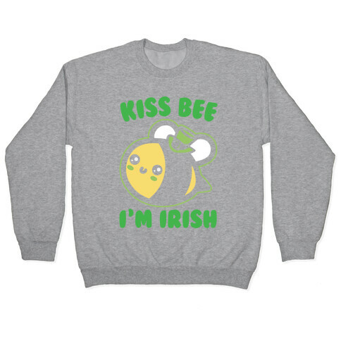 Kiss Bee I'm Irish Parody White Print Pullover