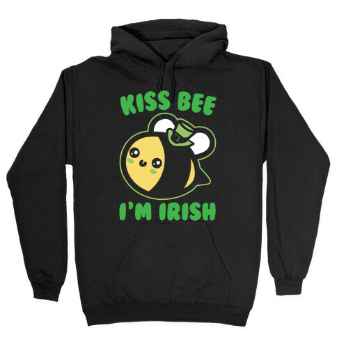 Kiss Bee I'm Irish Parody White Print Hooded Sweatshirt