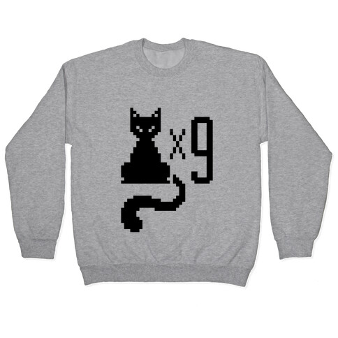 Retro Cat 9 lives Pullover