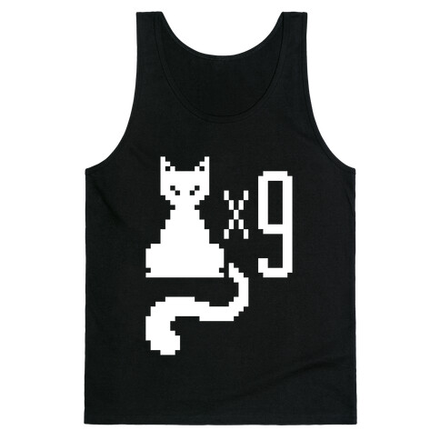 Retro Cat 9 lives Tank Top