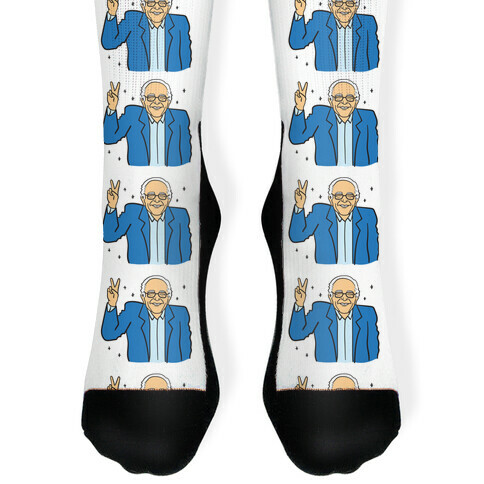 Bernie Peace Sign Pattern Sock