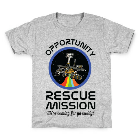 Opportunity Rescue Mission (Mars Rover) Kids T-Shirt