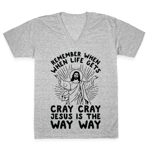 Jesus is the Way Way V-Neck Tee Shirt