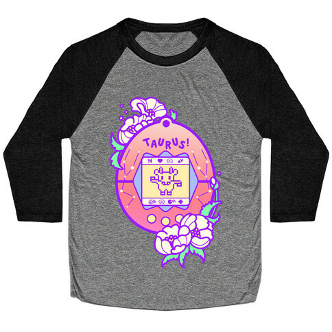 Taurus Digital Pet Parody Baseball Tee