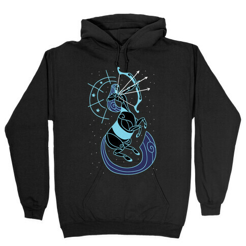 Stylized Sagittarius  Hooded Sweatshirt