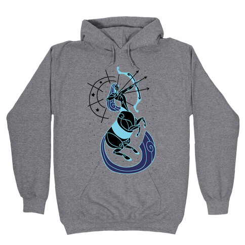 Stylized Sagittarius  Hooded Sweatshirt