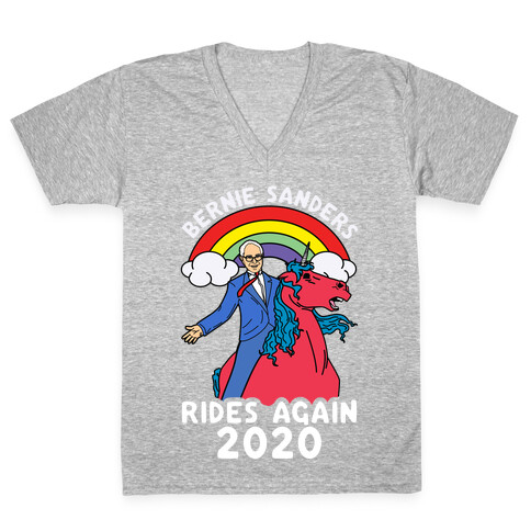 Bernie Rides Again 2020 V-Neck Tee Shirt