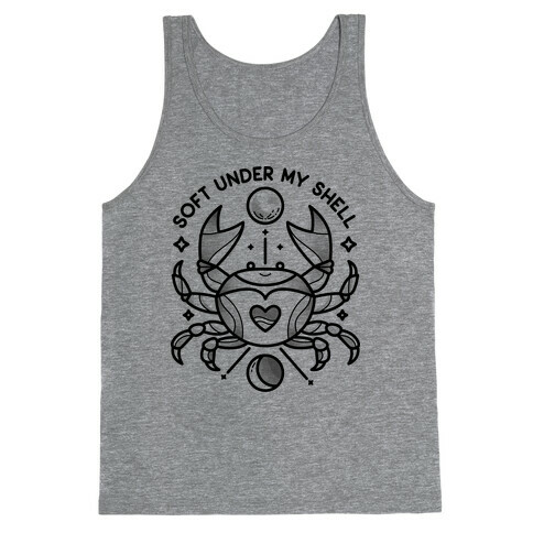 Soft Under My Shell - Cancer Crab Tank Top