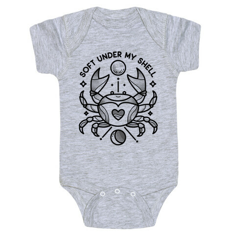 Soft Under My Shell - Cancer Crab Baby One-Piece