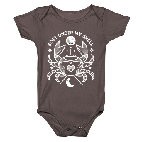 Soft Under My Shell - Cancer Crab Baby One-Piece