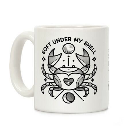 Soft Under My Shell - Cancer Crab Coffee Mug