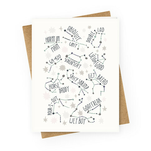 Asstrology Constellations Greeting Card