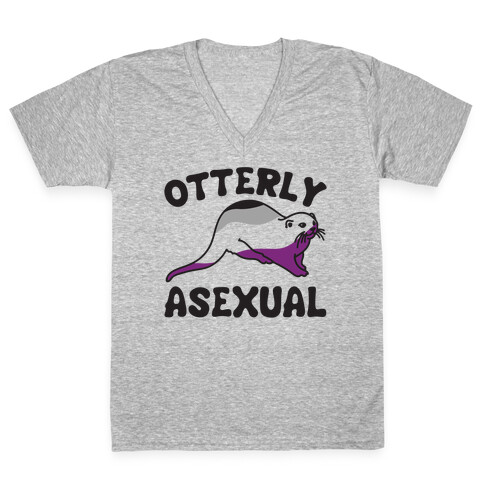 Otterly Asexual  V-Neck Tee Shirt