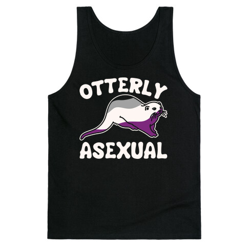 Otterly Asexual White Print Tank Top