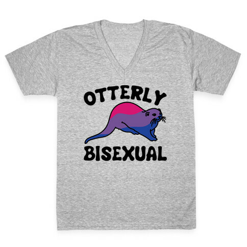 Otterly Bisexual V-Neck Tee Shirt