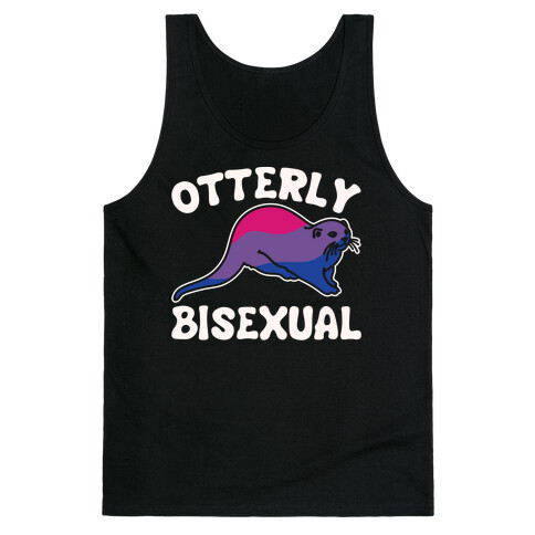 Otterly Bisexual White Print Tank Top