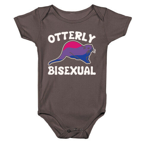 Otterly Bisexual White Print Baby One-Piece